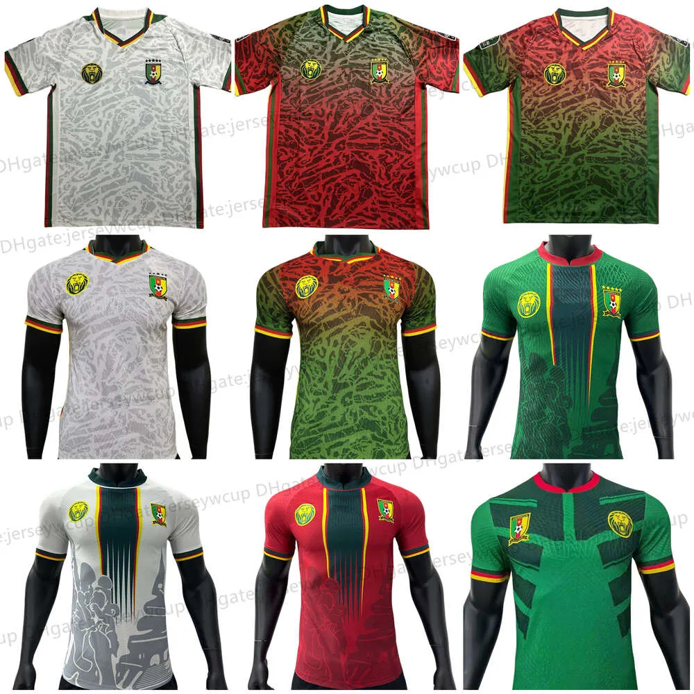 24 25 25 Kamerunowe koszulki piłkarskie kamizelka drużyna piłkarska Ekambi Bassogog Aboubakar Aboubakar Fan fanów Koszulki Maillot de Foot Zestawy Camiseta Futbol Tracksuit 23