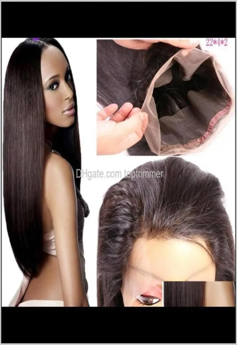 Produkter Drop Leverans 2021 Zhifan 818Inch 360 Full spets peruk Peruansk hår naturligt fluffiga långa 100 procentiga mänskliga hårstrån peruker cutoB729229548