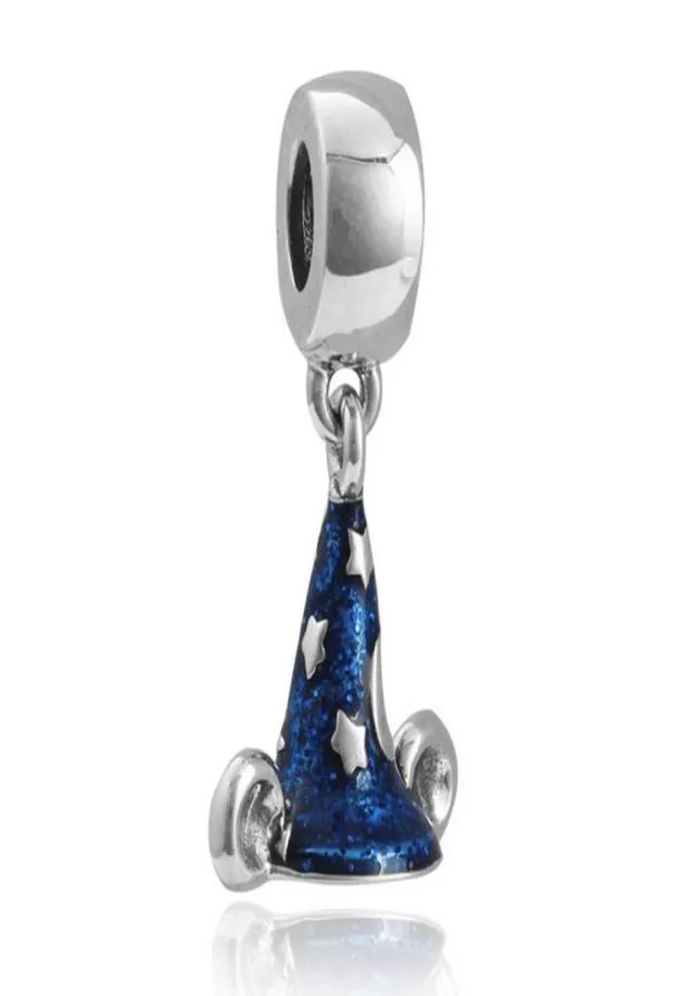 Cała 20pc moda moda niebieska szkliwa czarownicza hat design Dangle DIY Charms Fit European Branslet Naszyjnik Low 4995945