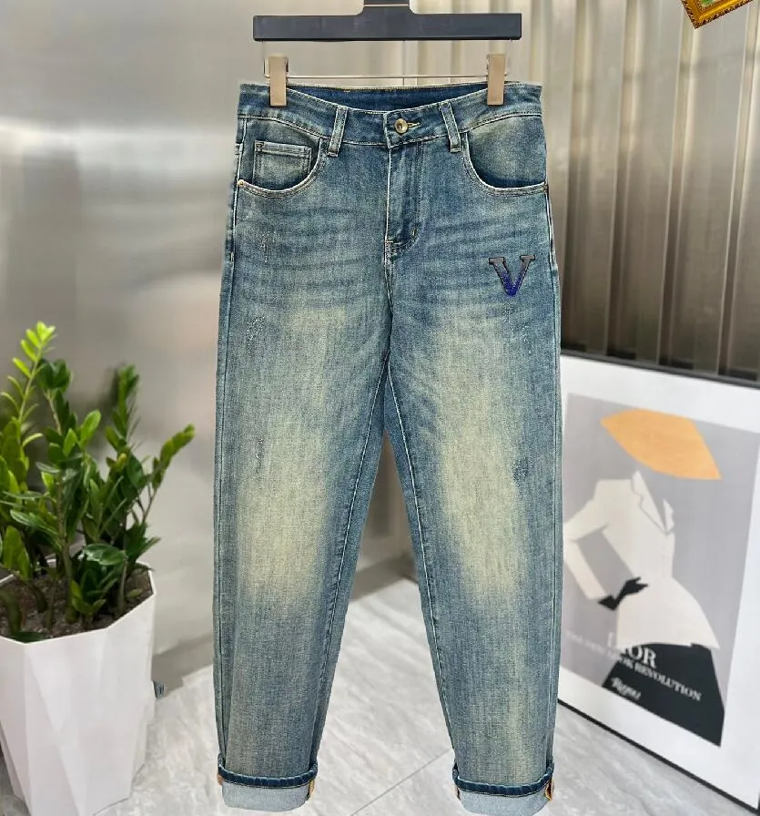 Ontwerpers Jeans Denim Broek Heren borduurjeans Ontwerper Jean Heren Zwarte Broek Recht Ontwerp Retro Streetwear Casual Joggingbroek Joggers Broek