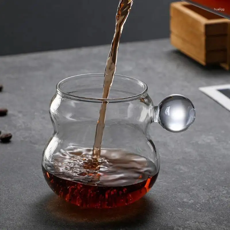 Verres à vin tasses à café transparentes uniques avec poignée en verre pour thé soupe tasse à boire boissons