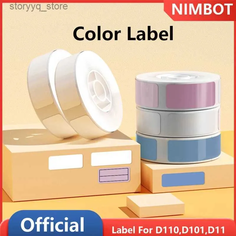 라벨 태그 Niimbot D111 D11 D110 컬러 스티커 열 라벨 태그 모바일 용 미니 휴대용 프린터 용 방수 방지 Q240217