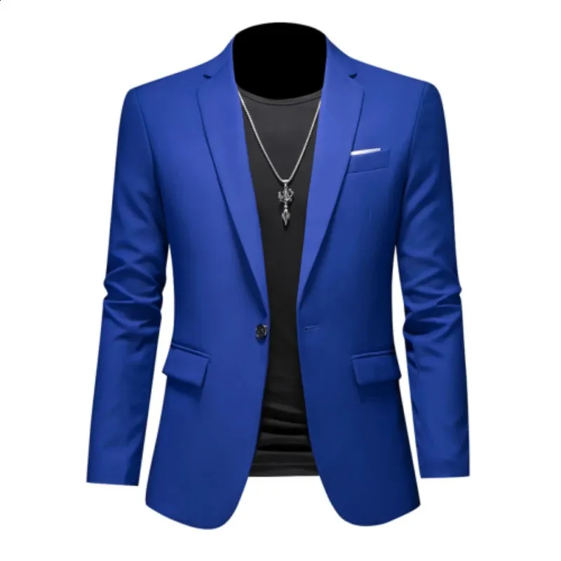 Costume de mode boutique 15 couleurs 6XL pour hommes, veste de mariage slim pour marié, bureau d'affaires décontracté, couleur unie 240125