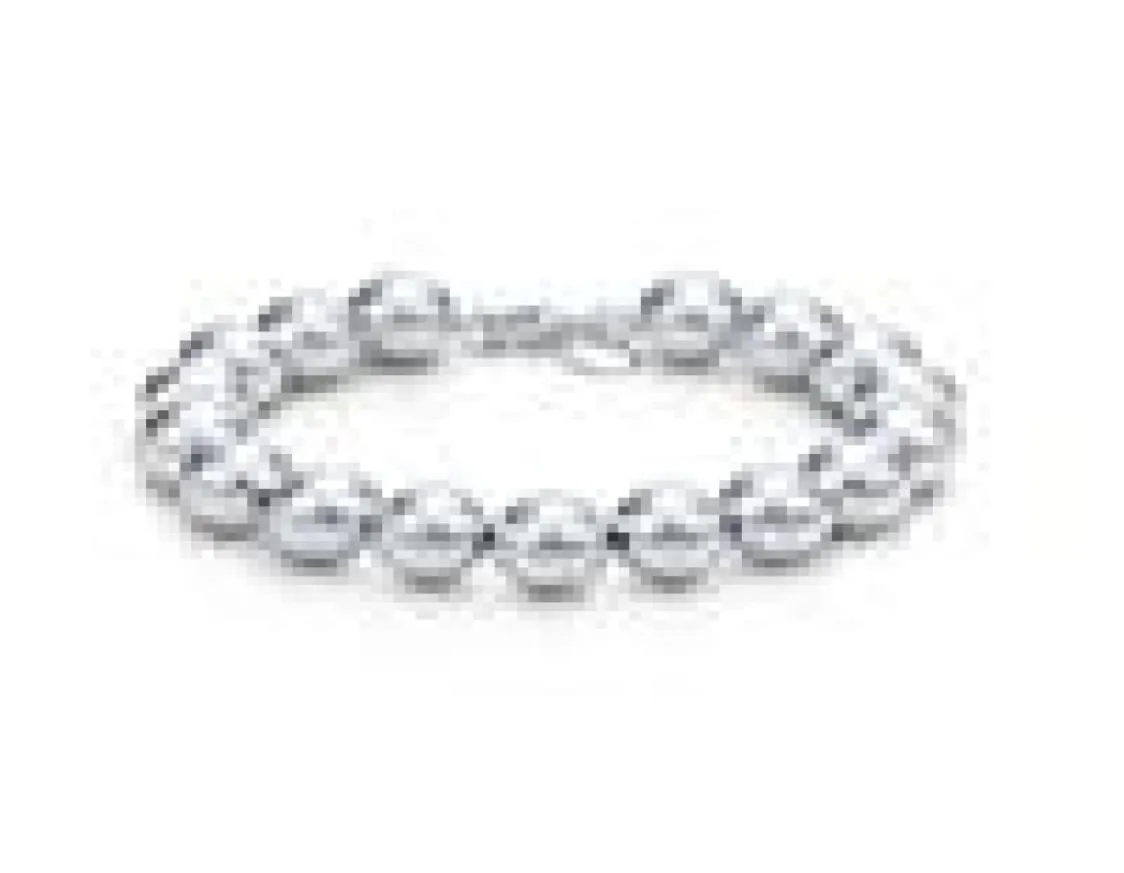 OMHXZJ Fili di perline interi Personalità Moda Donna Ragazza Regalo per feste Argento 10mm Perline cave Catena in argento sterling 925 Brace3004506