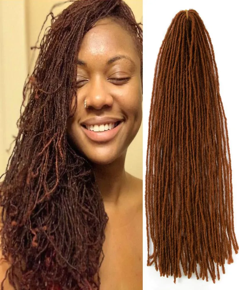 Cabelo de crochê sintético em massa 18quotinch micro locs tranças crochê dreadlocks cabelo novo diy irmã locs trança de cabelo para mulheres 54s1609305