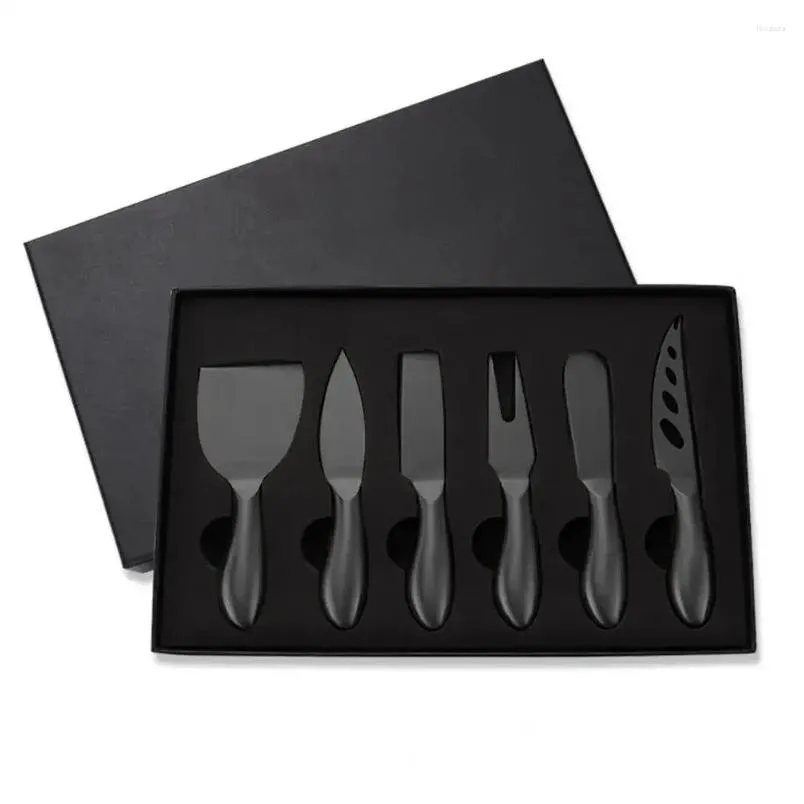 Knives Cheese Cutter Reusable Knife Set Anti-Rust Mtipurpose Unique Non-Sliding Grip Drop Delivery Home Garden Kitchen Dining Bar Flat Otpvx