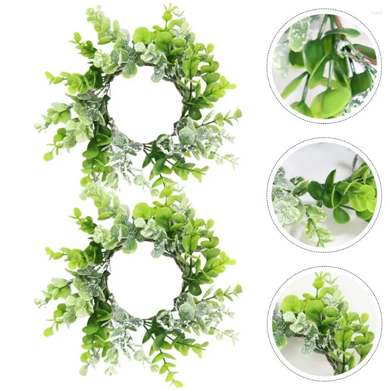 Decorative Flowers Artificial Garland Welcome Wreath Home Decorations Eucalyptus Leaves Hanging