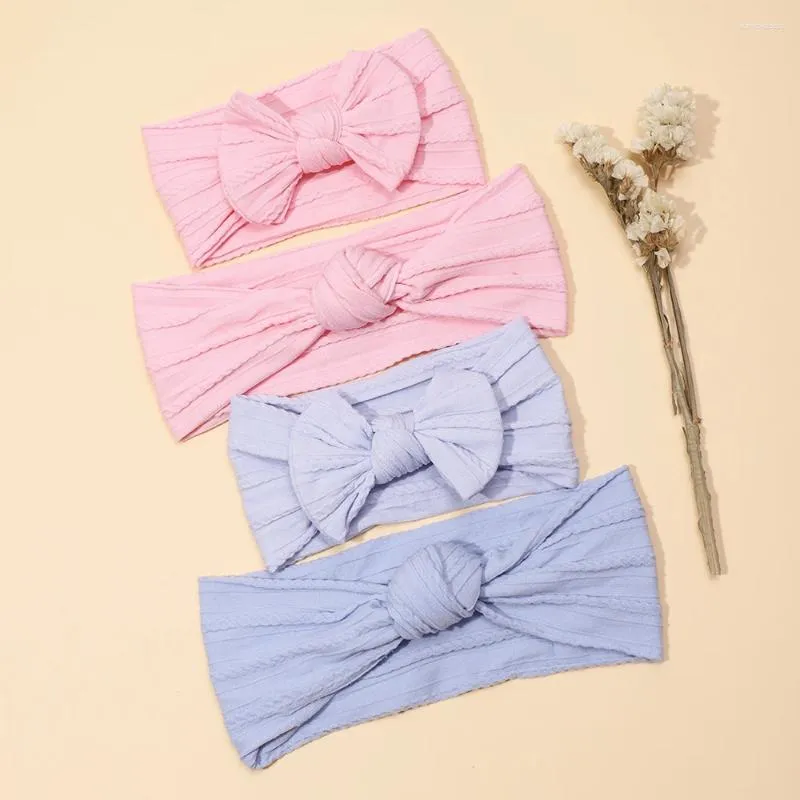 Hair Accessories Mother & Baby Headband Cable Knit Bows For Born Items Parent-Child Outfits Elastic Bands Girls