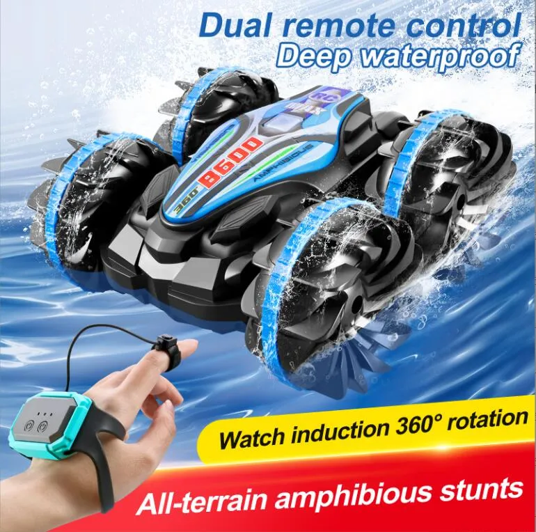 Voiture électrique/RC Vente en gros de jouets amphibies pour enfants télécommandés pour mères et bébés pour véhicules tout-terrain à quatre roues motrices 240315