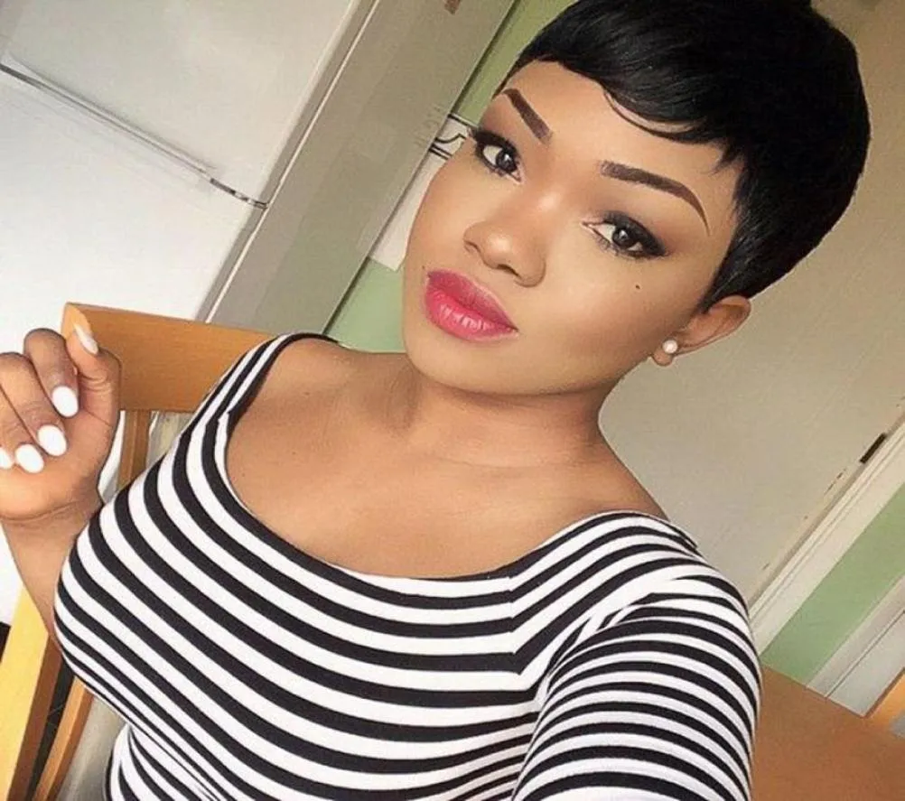 Wigs for Black Women Pixie Cut Short Human Hair Wigs for Women Bob Full Lace Front Wigs with Baby Hair for Africans American9765622951930