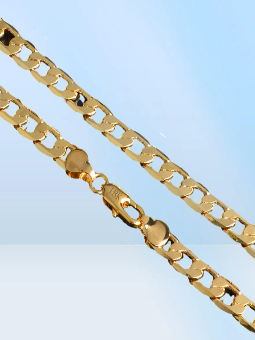 10mm mode lyxiga män solid kuba länk kedja kvinnor smycken 18k guld pläterad kedja halsband för män kvinnliga kedjor halsband kka1536786441