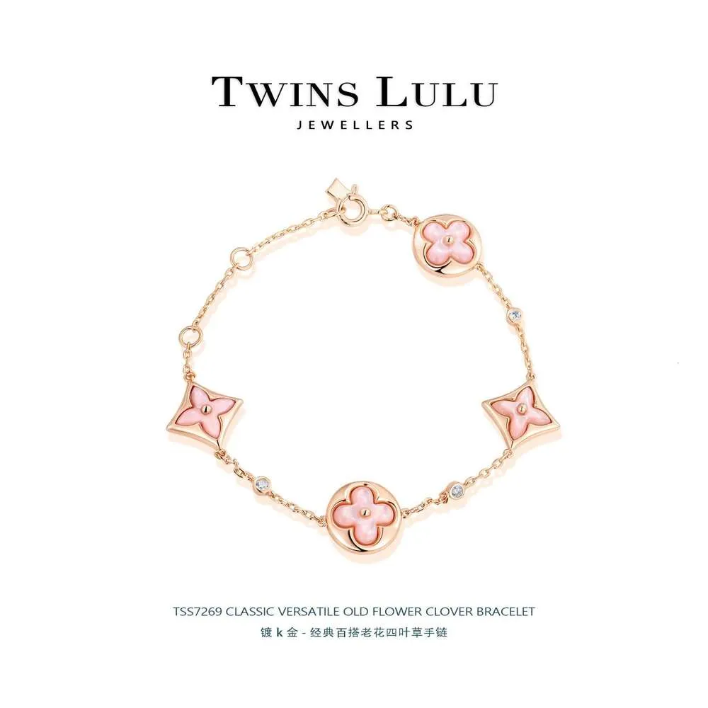 Save Big on Bulk Twin Bracelets Twins Lulu Pink Clover Bracelet Earrings  Set Asymmetric Geometric Design, Gentle Pink White Best Deals on DHgate