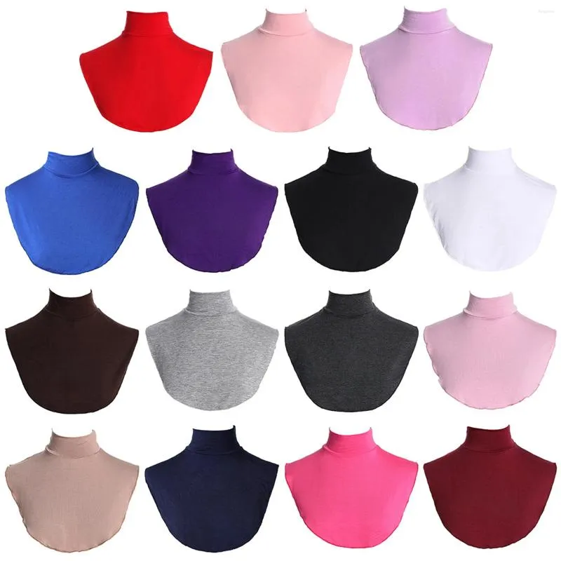 Bow Ties Simple Dickey Fake False Collars Womens Modal Half Collar Fashion Solid Color Turtleneck High Neck Cover Detachable