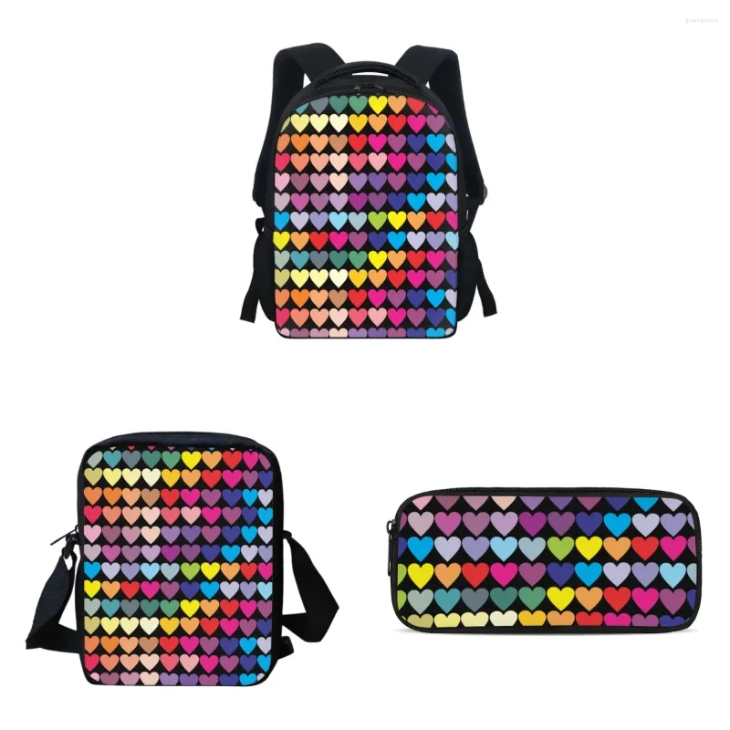 Sacs d'école Ensemble de sacs de grande capacité pour adolescents garçons filles bookbag maternelle enfants adolescent sac à dos cartable multi-pièces