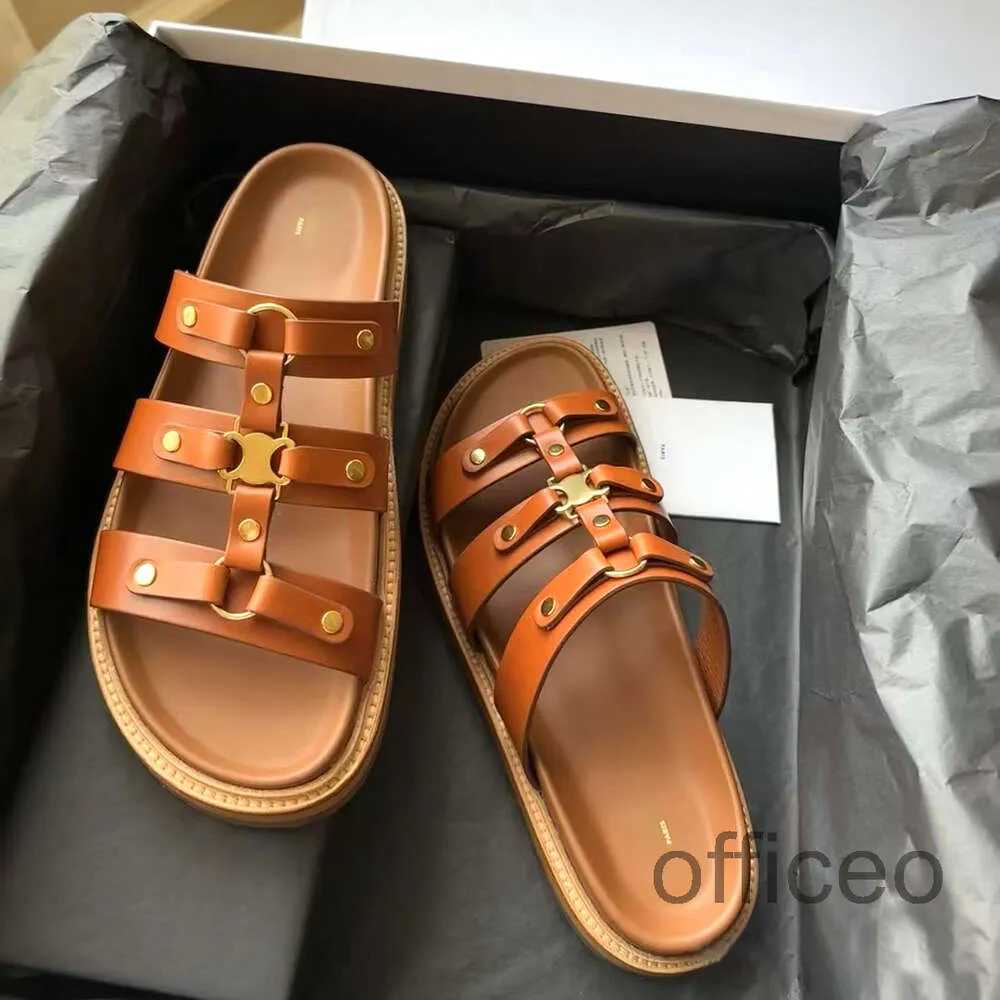 Designer de luxo sandália gladiador preto branco marrom chinelo presente moda mulheres homens genuíno couro sliders piscina sapato casual chinelos plana verão praia slide mule