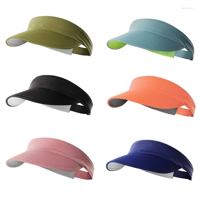 Bérets 2024 été adulte pour chapeau de soleil visière pré-incurvée casquette pliable vide haut protection contre la lumière du soleil golf tennis