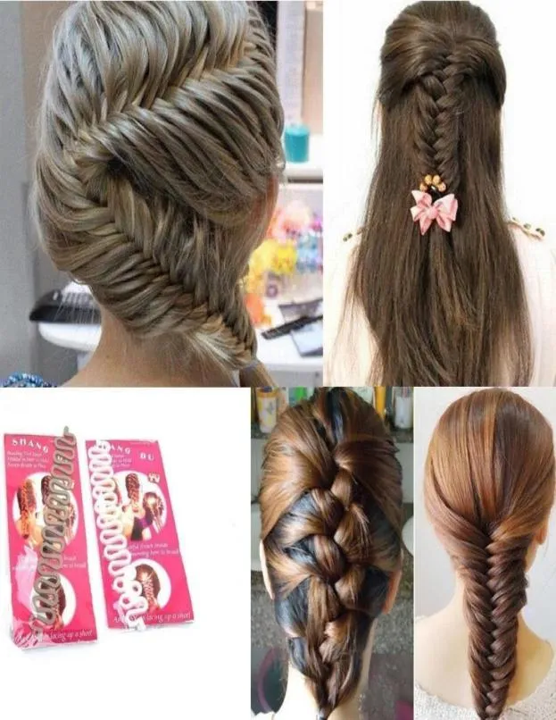 Mode femmes dame rouleau pince à cheveux bâton chignon fabricant tresse outil serrures Braider tisse cheveux accessoires 3367095