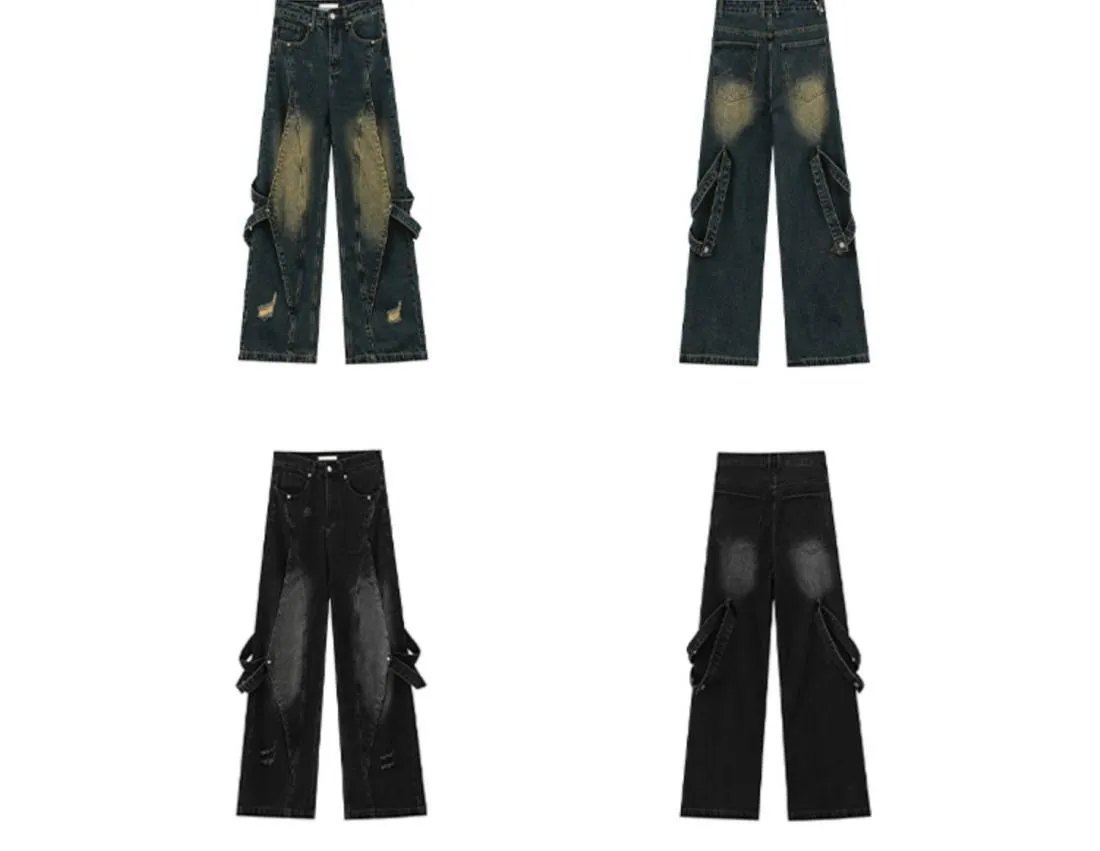 jeans da uomo firmati jeans viola jeans ksubi High Street Hole Star Patch Jeans da donna con ricamo stella Amirs da donna pantaloni slim fit elasticizzati veri jeans lavati