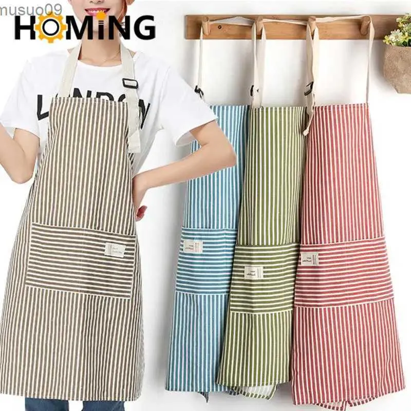 Grembiuli 1PC tela di cotone floreale anti-fouling cucina moda grembiule da cucina femmina maschio adulto vita sottile traspirante grembiuli senza maniche