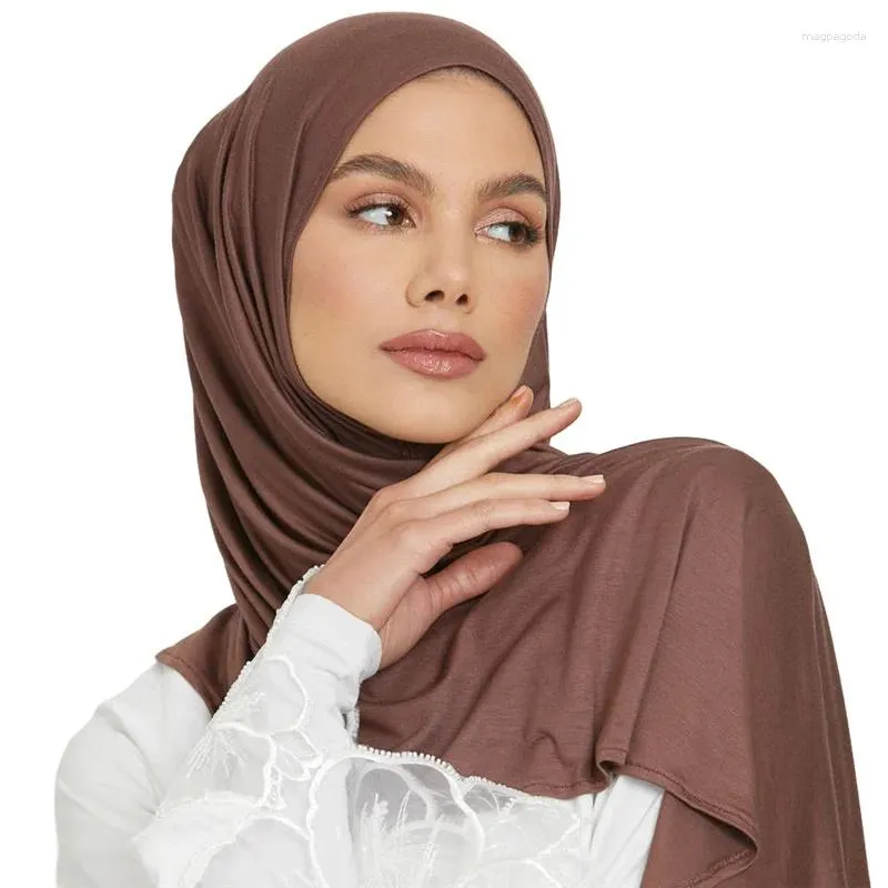 Etnische kleding One Pieces Moslim Dames Hijaabs Sjaal Islamitische sjaal Lange zwarte hijab Saoedi-Arabische Maleisische gladde effen sjaals voor dames