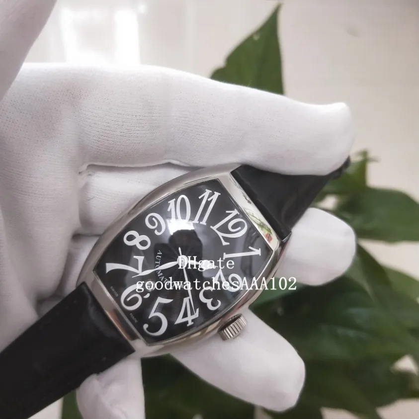 2020 Högkvalitativ herrklocka Casablanca Series 8880 C DT Black Dial Läderband Band Automatiska herrklocka Watcheshes251s