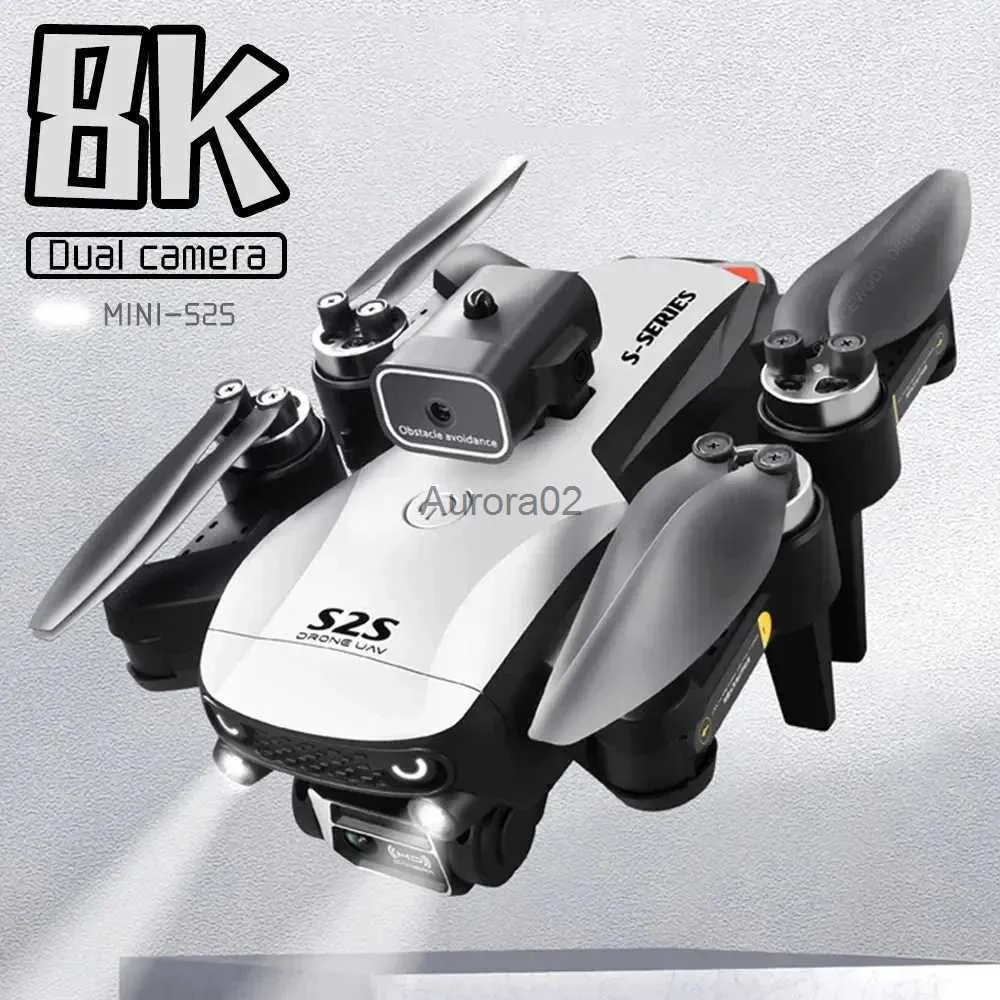 Drones S2S Mini Drone 4K Profesional 8K HD Camera Therbrancy تجنب التصوير الجوي محرك بدون فرش RC Quadcopter Kid Toys YQ240217