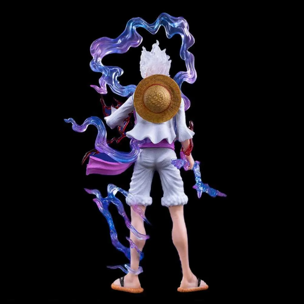 Figury zabawki akcji 21 cm animowane all-in-one Luffy Gear 5 postać Nika Sun God Action Zestaw postaci Model zabawki dansphtl2403