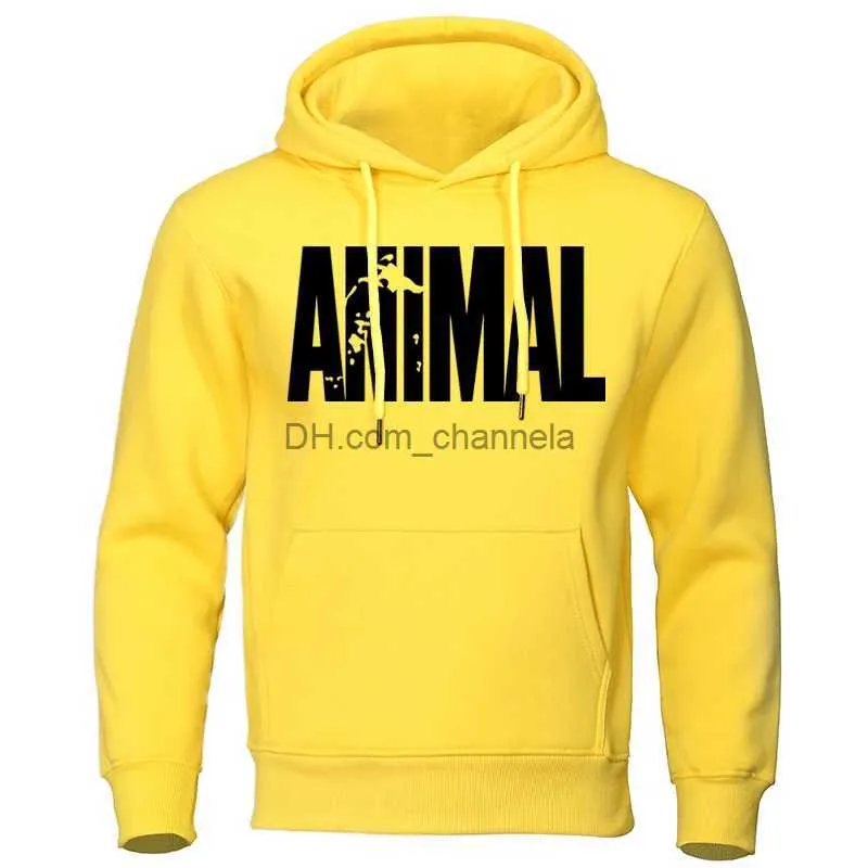 Sweats à capuche pour hommes Sweats à capuche pour hommes ANIMAL Print Sportswear Sweatshirts 2023 Automne Hiver Haut en coton Mode Qualité Mâle Vêtements Casual Pull T240217