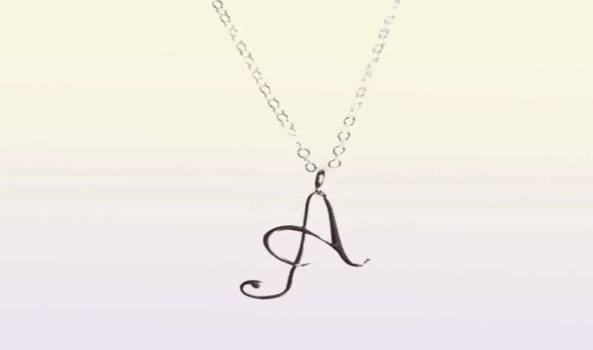 12P Monogram English Initial Alphabet A Tiny Letter Charm Metal pendant necklace for Engagement Lucky woman mother men039s fami6310257