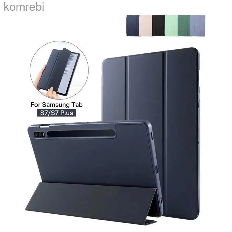 Tablet PC Cases Torby Capa Para Case na Samsung Galaxy Tab S8 S7 S9 11 -calowy fundana galaxy Tab S7 Plus Fe S8 Fe plus 12.4 z tacą pióra inteligentną okładkę240217