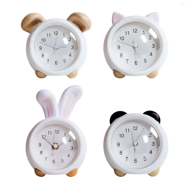 Orologi da tavolo Cute Animal Clock Night Light Tabletop decorazione Creative Piggy Bank scrivania