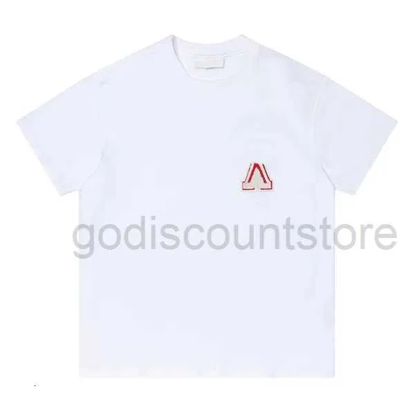 T-shirts pour hommes Paris Style Big Letter Loose Tee Coton Couples Broderie Manches courtes Chemise décontractée 64jpb