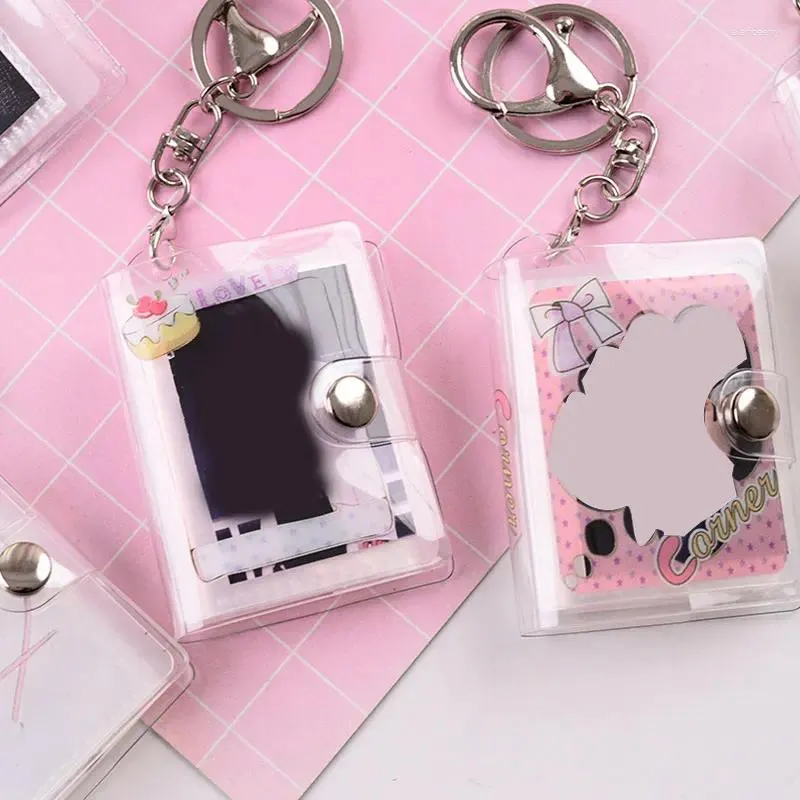 Keychains 2inch Clear Small Po Album Mini Pos Collect Book Creative Card Holder With Keychain Instax Bag Pocard