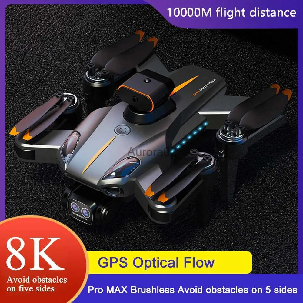 Drones p11 Drone 8K 5G GPS HD photographie aérienne 360 évitement d'obstacles flux optique UAV hélicoptère à quatre rotors Distance 10000M YQ240217