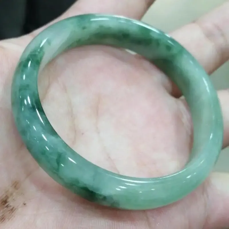 100% grau a certificado jade pulseiras mulheres genuínas naturais myanmar jadeite gelo flutuante flor birmânia jades pulseira jóias finas 240124