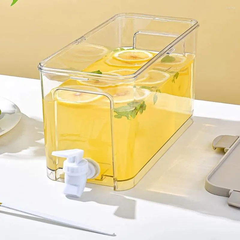 Garrafas de água 3,9l dispensador de bebidas transparente com tampa de torneira jarro frio plástico grande capacidade recipiente de limonada chá de frutas