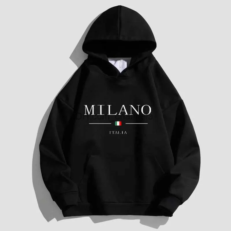 Men's Hoodies Sweatshirts Fall Winter Sporty Cotton Mens Hoodie Street Fashion Letter Clothing Hooded Sweatshirt Women Casual Oversized Pullover Hoodies T240217