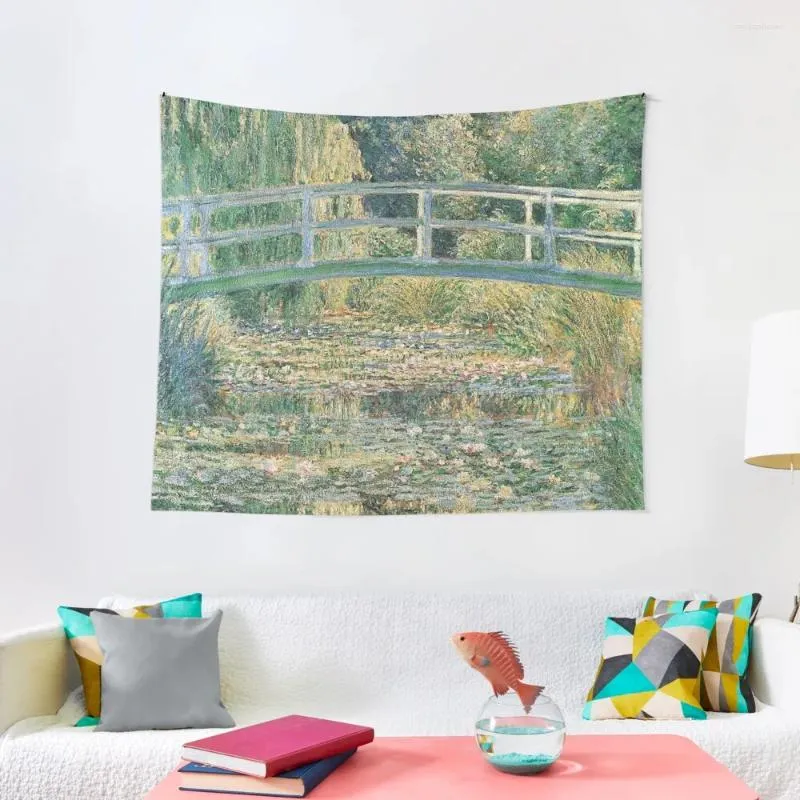 Tapestries HD。クロード・モネによる水の池。壁の装飾絵画のための高解像度タペストリータペット