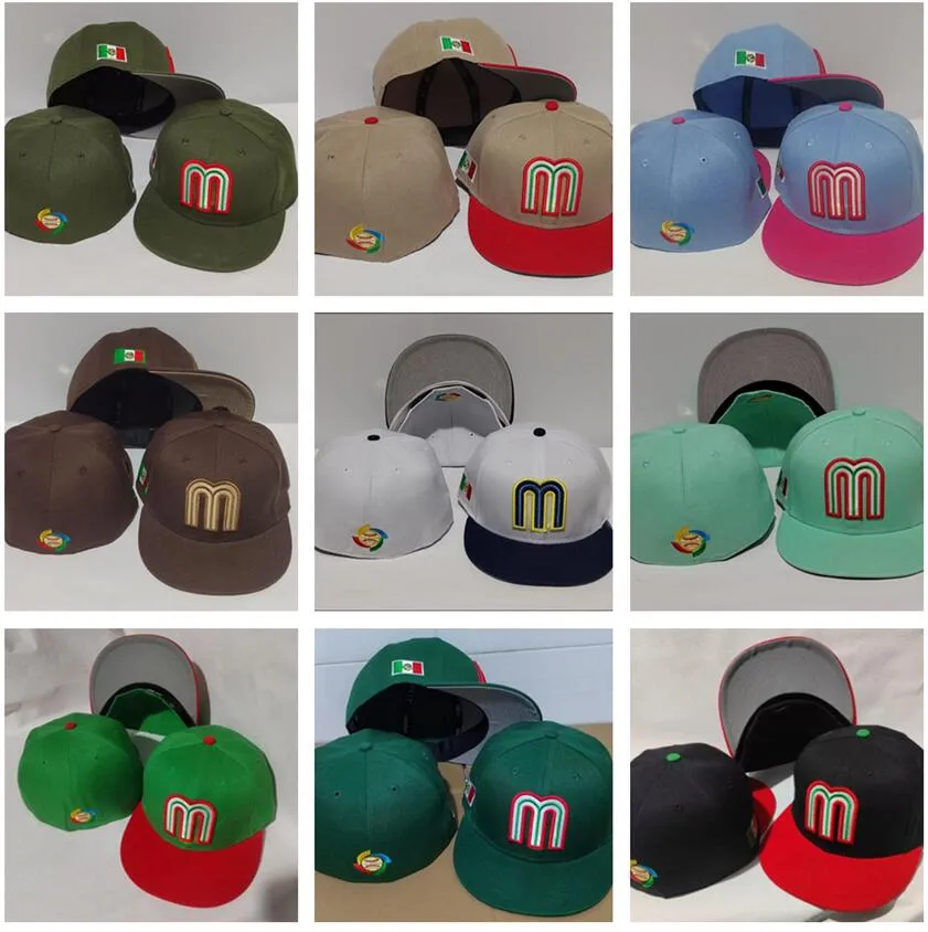 uomo Messico Nazionale Team Equipaggiato Squadre Cappelli Snapback Calcio Berretti da baseball Cappello da calcio Hip Hop yakuda negozio online locale all'ingrosso popolare dhgate