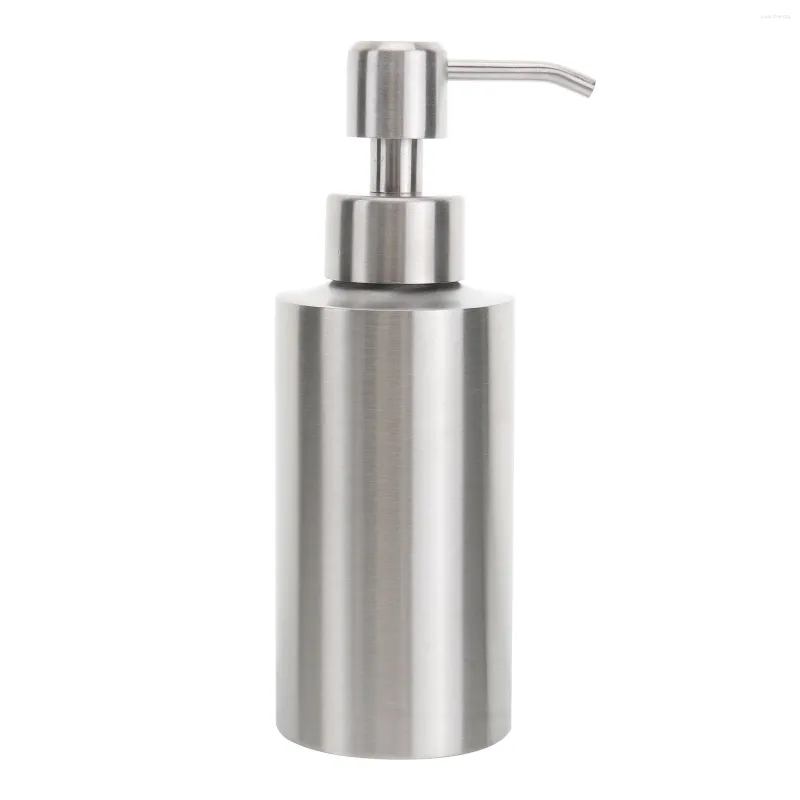 Dispenser di sapone liquido Pompa per lavaggio a mano in acciaio inossidabile 304 e bottiglia di lozione da banco - 10x57 cm