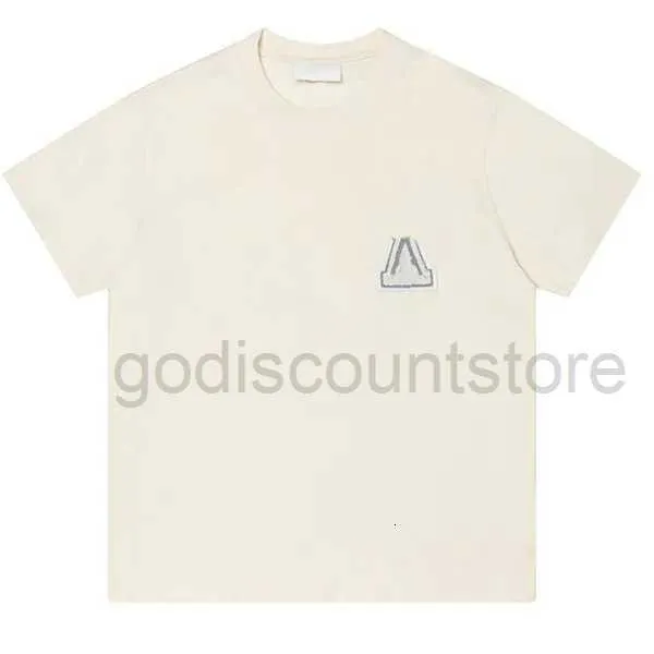 T-shirts pour hommes Paris Style Big Letter Loose Tee Coton Couples Broderie Manches courtes Chemise décontractée 16njz