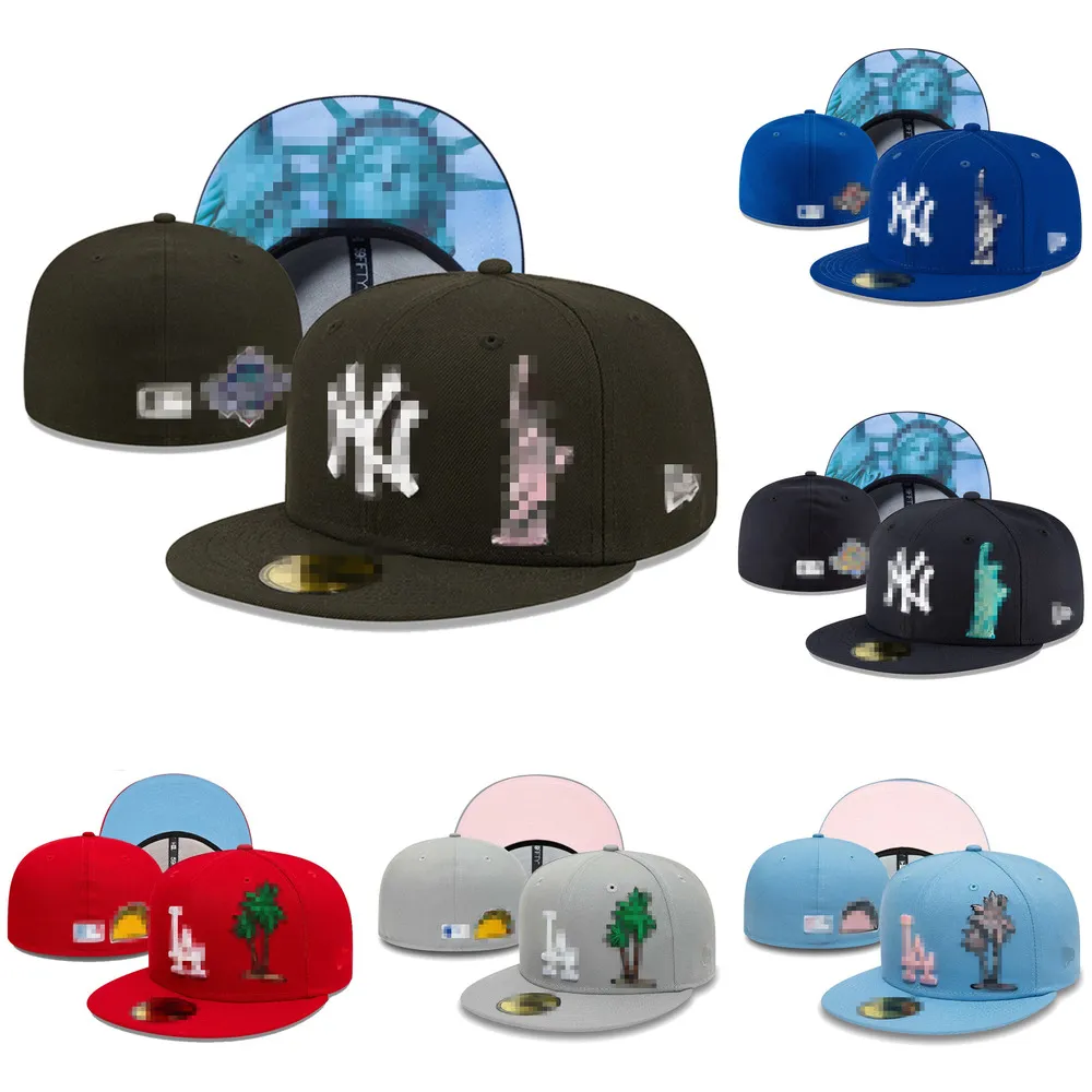 UNISEX Designer Hat Drop Real Fited Color Hip Hop Regulowany kapelusz dorosły płaski szczyt dla mężczyzn Kobiety Pełne zamknięte 7-8