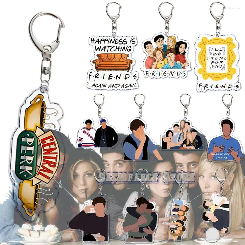 Porte-clés classiques TV Friends, porte-clés Chaveiro, mignon dessin animé, mode pour sac pendentif, accessoires cadeau