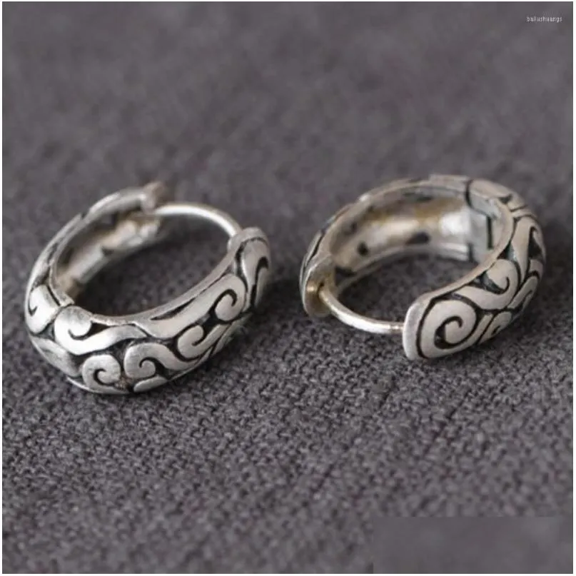 Hoop Huggie Earrings Bali Filigree Basket Hoops 925 Sterling Sier Hie Hinged A4014 Drop Delivery Jewelry Dhg6R