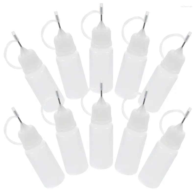 Garrafas de armazenamento 30 PCs cola com aperto engarrafado para a ponta da agulha de tinta Lecythus White Dispenser