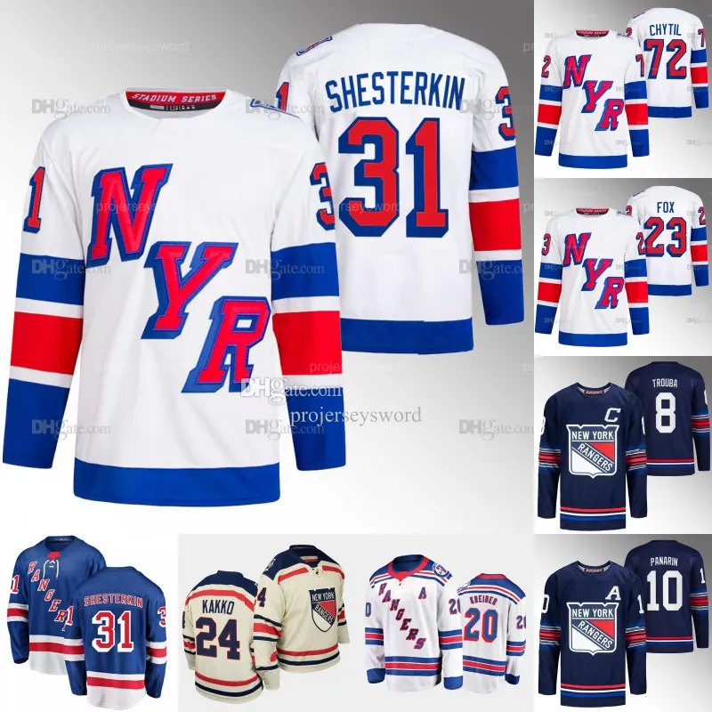 Rangers Igor Shesterkin 2024 Stadium Series-shirt Matt Rempe Jacob Trouba Adam Fox Artemi Panarin Chris Kreider Alex Wennberg Mika Zibanejad Filip Chytil Jerseys