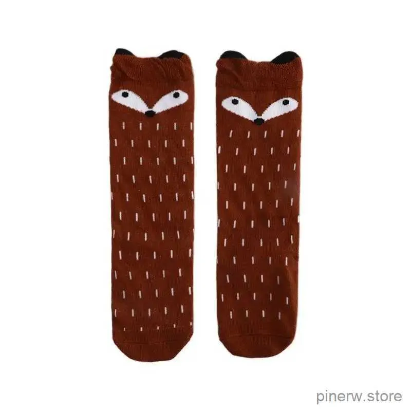 Chaussettes pour enfants enfants bébé filles jambières renard genou chaussettes hautes coton chaussettes mignonnes enfant printemps vêtements pour garçon unisexe enfant en bas âge chaussettes de dessin animé