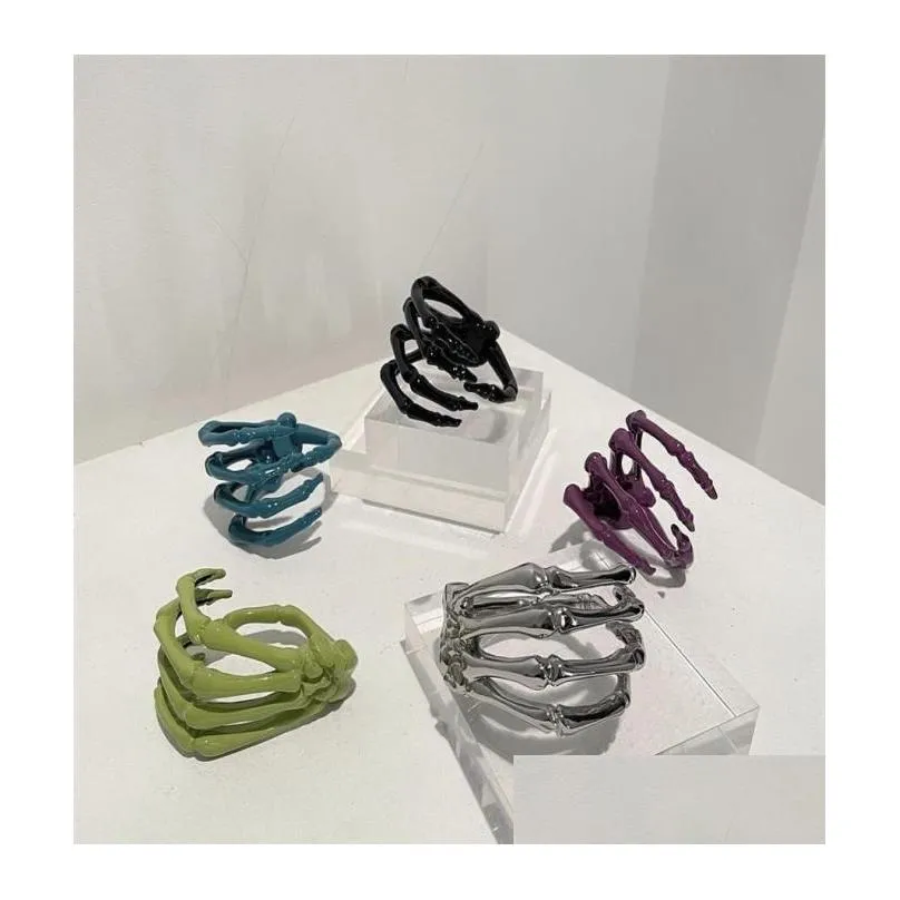 Andra armband 21SS RAF Simons Death Skeleton Ghost Claw Armband Justerbara Men039s och Women039S Fashion Accessories263L2439174 DR DHQCO