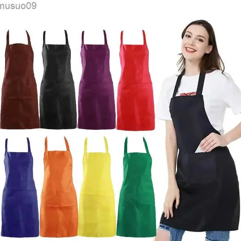 Grembiuli Grembiuli da cucina da donna Cuoco domestico Abbigliamento da forno con tasche Pettorina impermeabile per adulti Grembiule