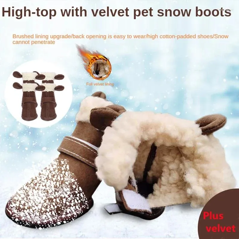 Abbigliamento per cani Autunno e inverno Stivali da neve per animali domestici Scarpette con suola morbida Barboncino Bichon Frise Schnauzer Cuccioli Accessori per cani